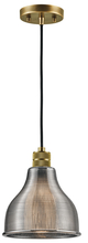  43551NBR - Devin 8" 1 Light Mini Pendant Natural Brass