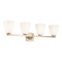  55217CPZ - Marant 33.25" 4-Light Vanity Light with Opal Glass in Champagne Bronze