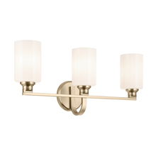  55226CPZ - Gioe 24.25" 3-Light Vanity Light with Opal Glass in Champagne Bronze