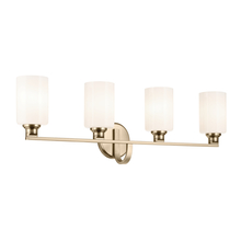  55227CPZ - Gioe 32.25" 4-Light Vanity Light with Opal Glass in Champagne Bronze