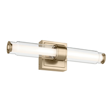  55237CPZLED - Laurene 18.5" Linear Bath Bar Small LED with Clear Glass in Champagne Bronze