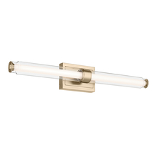  55239CPZLED - Laurene 31" Linear Bath Bar Large LED with Clear Glass in Champagne Bronze