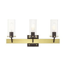  17823-12 - 3 Lt Satin Brass Vanity Sconce