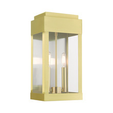  21235-12 - 2 Lt Satin Brass  Outdoor Wall Lantern