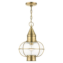  26906-01 - 1 Lt Antique Brass Outdoor Pendant Lantern