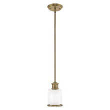  40210-01 - 1 Lt Antique Brass Mini Pendant