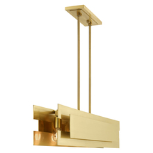  40695-12 - 5 Lt Satin Brass Linear Chandelier