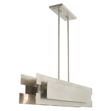  40695-91 - 5 Lt Brushed Nickel Linear Chandelier