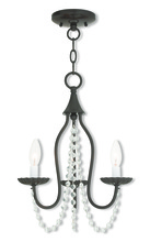  40793-92 - 3 Light English Bronze Mini Chandelier