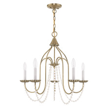  40795-01 - 5 Lt Antique Brass Chandelier