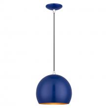  41181-37 - 1 Light Shiny Cobalt Blue Globe Pendant