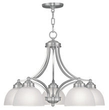  4225-91 - 5 Light Brushed Nickel Chandelier