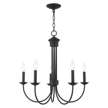  42685-04 - 5 Lt Black Chandelier