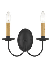  4452-04 - 2 Light Black Wall Sconce