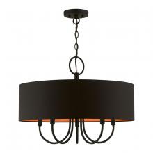  45615-04 - 5 Light Black Pendant Chandelier