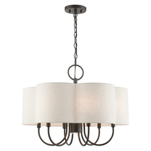  45807-92 - 7 Lt  English Bronze Chandelier