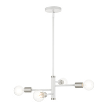  45864-03 - 4 Lt White Chandelier