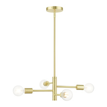  45864-12 - 4 Lt Satin Brass  Chandelier