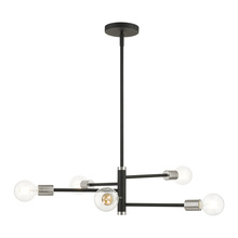  45865-04 - 5 Lt Black Chandelier