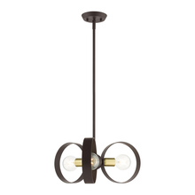  46423-07 - 3 Lt Bronze Chandelier