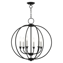  4666-04 - 6 Lt Black Chandelier