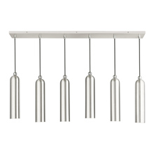  46757-91 - 6 Lt Brushed Nickel Linear Pendant