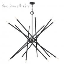  46758-04 - 16 Light Black Grande Foyer Chandelier