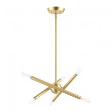  46773-12 - 6 Lt Satin Brass Mini Chandelier