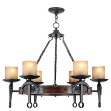  4866-67 - 6 Light Olde Bronze Chandelier