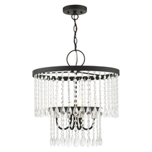  51064-04 - 4 Lt Black Pendant Chandelier