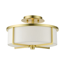  51073-12 - 2 Lt Satin Brass  Semi Flush