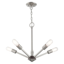  51155-91 - 5 Lt Brushed Nickel Chandelier