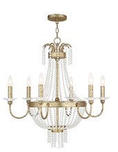  51846-28 - 6 Light Winter Gold Chandelier