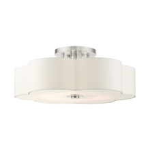  52159-91 - 6 Lt Brushed Nickel Semi Flush