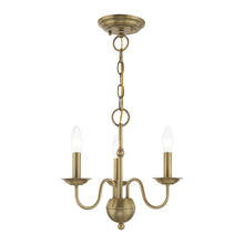  52163-01 - 3 Lt Antique Brass Mini Chandelier