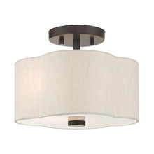  58061-92 - 2 Lt English Bronze  Semi Flush