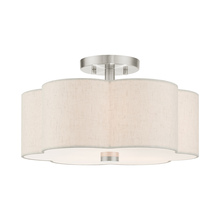  58063-91 - 3 Lt Brushed Nickel Semi Flush