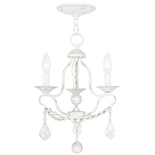  6423-60 - 3 Light Antique White Mini Chandelier