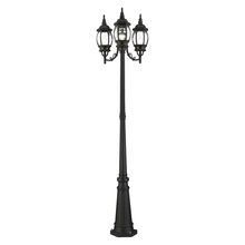  7710-14 - 3 Lt Textured Black  Outdoor Post Light