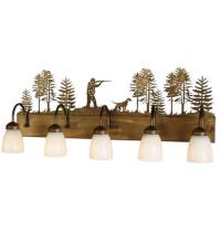  112920 - 36"W Quail Hunter W/Dog 5 LT Vanity Light