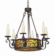  115166 - 24" Wide Delano 6 Light Chandelier