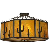  11849 - 31"W Southwest Cactus Semi-Flushmount