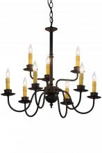  118938 - 22"W Ean 2 Tier 9 LT Chandelier