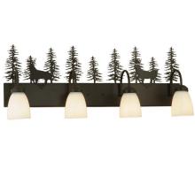  126280 - 33"W Deer through the Trees 4 LT Vanity Light