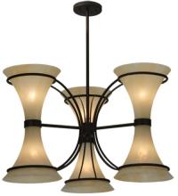  129534 - 30"W Chronos 3 Arm Chandelier