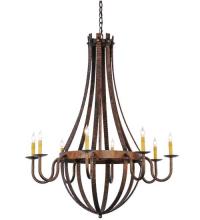  129824 - 42" Wide Barrel Stave Madera 8 LT Chandelier