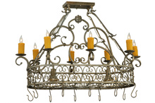  137411 - 40" Long Cira Oblong Lighted Pot Rack