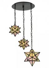  143177 - 21"W Moravian Star 3 LT Cascading Pendant