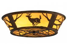  145717 - 22.5"W Deer on the Loose Flushmount