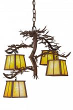  147619 - 28"W Pine Branch 4 LT Chandelier